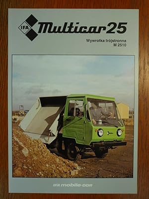 Prospekt für Multicar 25 Dreiseitenkipper M2510 in polnischer Sprache - Ausgabe 1982.