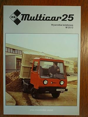 Prospekt für Multicar 25 Muldenkippaufbau M2513 in polnischer Sprache - Ausgabe 1986.