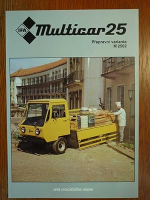 Prospekt für Multicar 25 Pritschenaufbau M2502 in tschechischer Sprache - Ausgabe 1982.