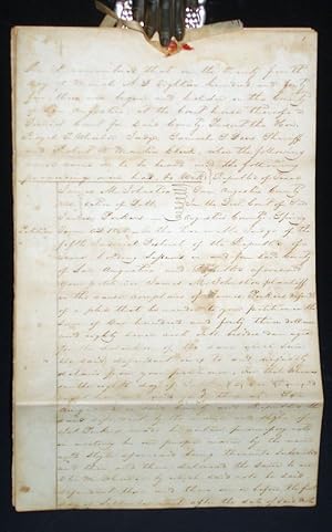 Republic of Texas, 6 Page Legal Document, March 24, 1845, Presided Over By Royall Tyler Wheeler (...