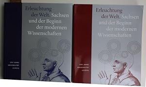 Seller image for Zwei (2) Bcher: Erleuchtung der Welt, 600 Jahre Universitt Leipzig, Jubilumsausstellung im Stadtgeschichtlichen Museum Leipzig, Altes Rathaus,Sachsen und der Beginn der modernen Wissenschaft - 1. Essays, 2. Katalog, for sale by Antiquariat Kastanienhof