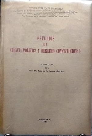 Estudios de Ciencia Política y Derecho Constitucional. Prólogo Segundo V, Linares Quintana