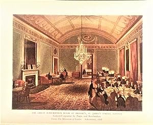 Seller image for The Great Subscription Room At Brooks's, St. James Street, London, color illustration for sale by Legacy Books II