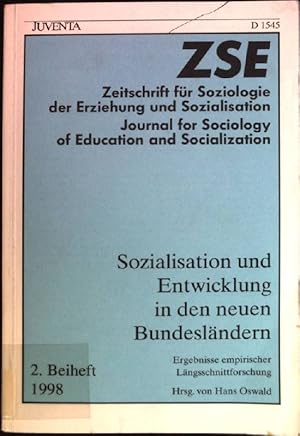 Bild des Verkufers fr Sozialisation und Entwicklung in den neuen Bundeslndern: Ergebnisse empirischer Lngsschnittforschung. Zeitschrift fr Soziologie der Erziehung und Sozialisation / Beiheft ; 2 zum Verkauf von books4less (Versandantiquariat Petra Gros GmbH & Co. KG)