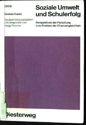 Imagen del vendedor de Soziale Umwelt und Schulerfolg : Perspektiven d. Forschung zum Problem d. Chancengleichheit. a la venta por books4less (Versandantiquariat Petra Gros GmbH & Co. KG)