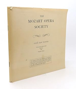 THE MOZART OPERA SOCIETY Cosi Fan Tutte ( so all They Do ) La Scola Degli Amanti the Mozart Opera...