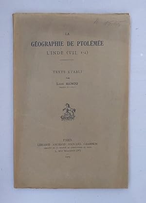 La Geographie de Ptolemee. L'Indie (VII, 1-4).