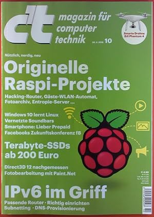 Seller image for ct magazin fr computer technik 10/2016, Raspi-Projekte - IPv6 im Griff - Terabyte-SSDs - Soundbars for sale by biblion2