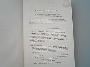 Imagen del vendedor de Neuropsichiatria : rivista trimestrale di neuropsicopatologia e d'igiene mentale. Anno XVII, 1961. a la venta por Antiquariat Bookfarm