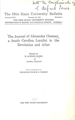 Seller image for The Journal of Alexander Chesney, a South Carolina Loyalist in the Revolution and After for sale by WeBuyBooks