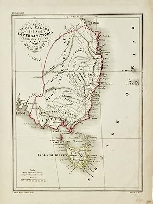 La nuova Galles del sud, la terra Vittoria (Australia felice) e l'isola di Diemen.