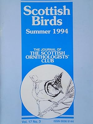 Seller image for Scottish Birds: The Journal of the Scottish Ornithologists' Club - Vol.17, No.3 Summer 1994 for sale by LOE BOOKS