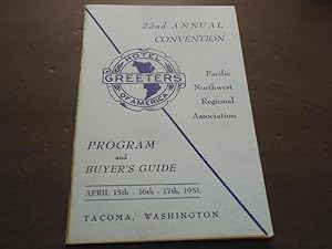 22nd Annual Hotel Greeter of America NW Tacoma Washington 1951