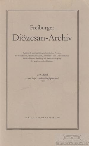 Bild des Verkufers fr Freiburger Dizesan-Archiv zum Verkauf von Leipziger Antiquariat