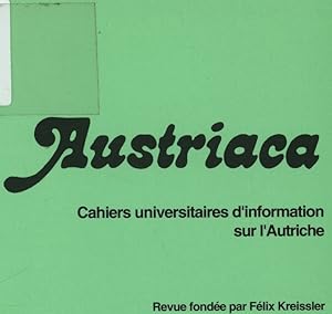 Bild des Verkufers fr La communaut juive de Vienne jusqu' I'Anschluss. Austriaca, Mars 1988 - numro 26. zum Verkauf von Antiquariat Bookfarm