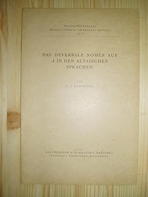 Seller image for Das deverbale Nomen auf- i in den altaischen Sprachen for sale by Expatriate Bookshop of Denmark