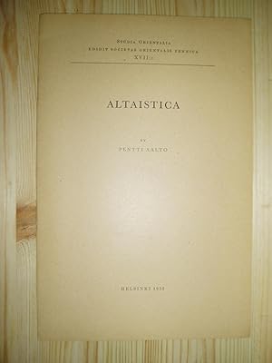 Seller image for Altaistica for sale by Expatriate Bookshop of Denmark