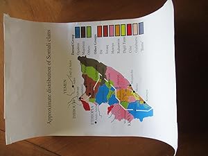 Original Print Of Color Map "Approximate Distribution Of Somali Clans"