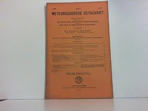 Bild des Verkufers fr Meteorologische Zeitschrift. Herausgegeben im Auftrag der sterreichischen Gesellschaft fr Meteorologie und der Deutschen Meteorologischen Gesellschaft. 37. Jahrgang. 55. Band der Zeitschrift der sterr. Gesellschaft fr Meteorologie. Heft 7.-1920. zum Verkauf von Zellibooks. Zentrallager Delbrck