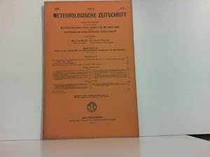 Bild des Verkufers fr Meteorologische Zeitschrift. Herausgegeben im Auftrag der sterreichischen Gesellschaft fr Meteorologie und der Deutschen Meteorologischen Gesellschaft. 37. Jahrgang. 55. Band der Zeitschrift der sterr. Gesellschaft fr Meteorologie. Heft 6.-1920. zum Verkauf von Zellibooks. Zentrallager Delbrck