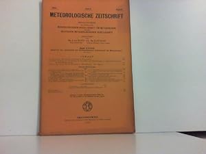 Bild des Verkufers fr Meteorologische Zeitschrift. Herausgegeben im Auftrag der sterreichischen Gesellschaft fr Meteorologie und der Deutschen Meteorologischen Gesellschaft. 37. Jahrgang. 55. Band der Zeitschrift der sterr. Gesellschaft fr Meteorologie. Heft 8.1922. zum Verkauf von Zellibooks. Zentrallager Delbrck