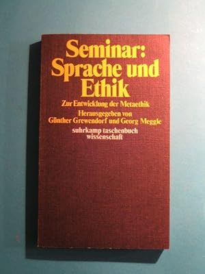 Immagine del venditore per Seminar: Sprache und Ethik. Zur Entwicklung der Metaethik. venduto da Antiquariat Messidor