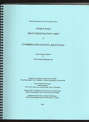 World War I Draft Registration Cards of Cumberland County, Kentucky