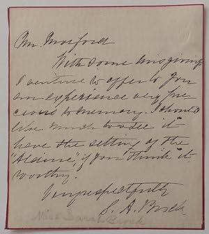 Autograph letter