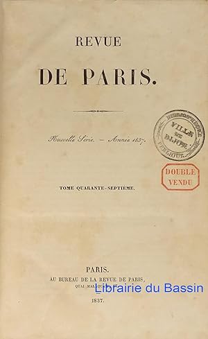 Revue de Paris, Tome quarante-septième