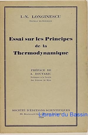 Essai sur les Principes de la Thermodynamique