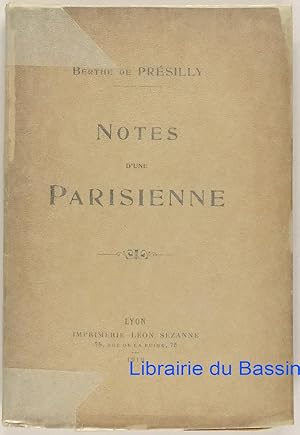 Seller image for Notes d'une Parisienne for sale by Librairie du Bassin