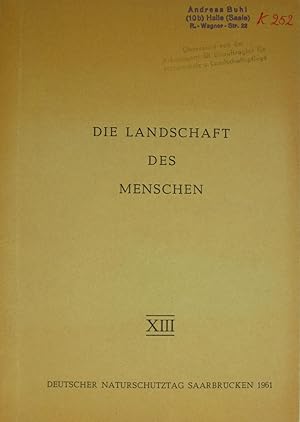 Bild des Verkufers fr Die Landschaft des Menschen, zum Verkauf von Versandantiquariat Hbald