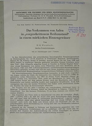 Image du vendeur pour Das Vorkommen von Aalen in "vorgeschrittenem Reifezustand" in einem mrkischen Binnengewsser, mis en vente par Versandantiquariat Hbald