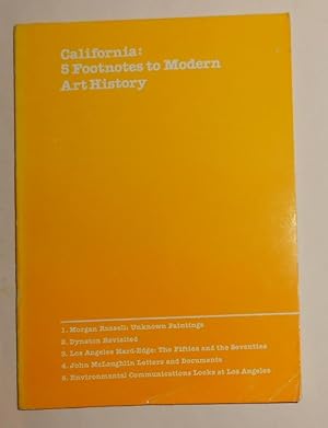 Immagine del venditore per California - 5 Footnotes to Modern Art History (Los Angeles County Museum of Art 18 January - 24 April 1977) venduto da David Bunnett Books