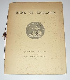 Immagine del venditore per Bank of England - Issued by the Court of Directors on the Occasion of the Festival of Britain 1951 venduto da David Bunnett Books