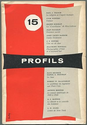 Imagen del vendedor de Profils: Numro 15, Printemps 1956 a la venta por Between the Covers-Rare Books, Inc. ABAA