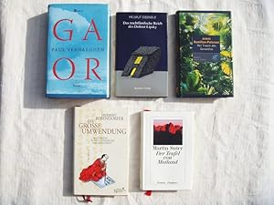 Imagen del vendedor de Konvolut mit fnf Bcher (Paket Literatur): 1. Omega minor - Roman ; 2. Das nachtlndische Reich des Doktor Lipsky - Erzhlungen. ; 3. Der Traum des Gerontius. ; 4. Der Teufel von Mailand - Roman. ; 5. Die groe Umwendung - neue Briefe in die chinesische Vergangenheit a la venta por Versandantiquariat Manuel Weiner