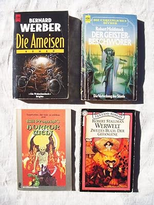 Seller image for Vier Bcher: 1. Die Ameisen ; 2. Der Geisterbeschwrer ; 3. Bill Pronzini's Horror Welt: 15 Geschichte, die nicht zu erklren sind ; 4. Werwelt; Teil - Buch 2., Der Gefangene. Ein Goldmann-Taschenbuch ; 23812 - Fantasy for sale by Versandantiquariat Manuel Weiner