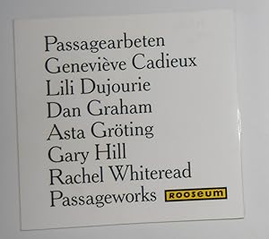 Imagen del vendedor de Passagearbeten / Passageworks (Rooseum Center for Contemporary Art, Malmo 27 / 4 - 25 / 7 1993) a la venta por David Bunnett Books