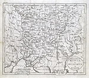 Antique Map SOUTHERN RUSSIA or MUSCOVY IN EUROPE Original Guthrie 1793