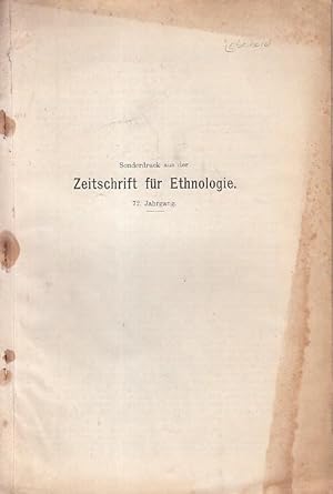 Bild des Verkufers fr Zur Frage der ethnologischen Untersuchung von Hochkulturen. (Sonderdruck aus der Zeitschrift fr Ethnologie, 72. Jahrgang der Deutschen Gesellschaft fr Vlkerkunde (DGV) Berlin 1940). zum Verkauf von Antiquariat Carl Wegner