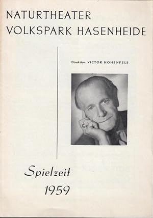 Charleys Tante. Spielzeit 1959. Programmheft Naturtheater Volkspark Hasenheide. Inszenierung: Fra...