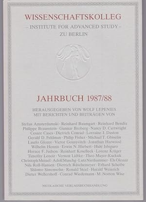 Bild des Verkufers fr Wissenschaftskolleg - Institute for advanced study - zu Berlin. Jahrbuch 1987/88 zum Verkauf von Graphem. Kunst- und Buchantiquariat