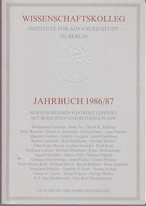 Bild des Verkufers fr Wissenschaftskolleg - Institute for advanced study - zu Berlin. Jahrbuch 1986/87 zum Verkauf von Graphem. Kunst- und Buchantiquariat