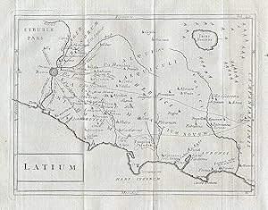 1779 Ancient Italy Rome Latium Antique Map Cellarius