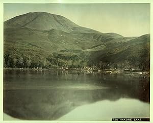 c.1890 JAPAN HAKONE LAKE ASHI GENUINE ANTIQUE ALBUMEN PHOTOGRAPH