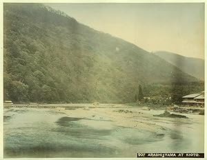c.1890 JAPAN ARASHIYAMA AT KIOTO GENUINE ANTIQUE ALBUMEN PHOTOGRAPH