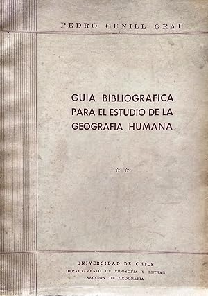 Guía bibliográfica para el estudio de la Geografía Humana