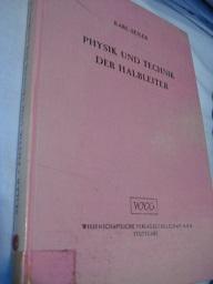 Seller image for Physik und Technik der Halbleiter for sale by Alte Bcherwelt