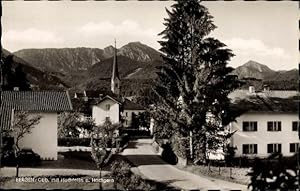 Bild des Verkufers fr Ansichtskarte / Postkarte Bergen im Chiemgau in Oberbayern, Hochfelln, Hochgarn, Kirche, Straenpartie zum Verkauf von akpool GmbH